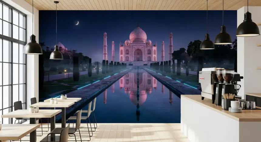 Midnight Majesty at Taj Mahal Wall Mural