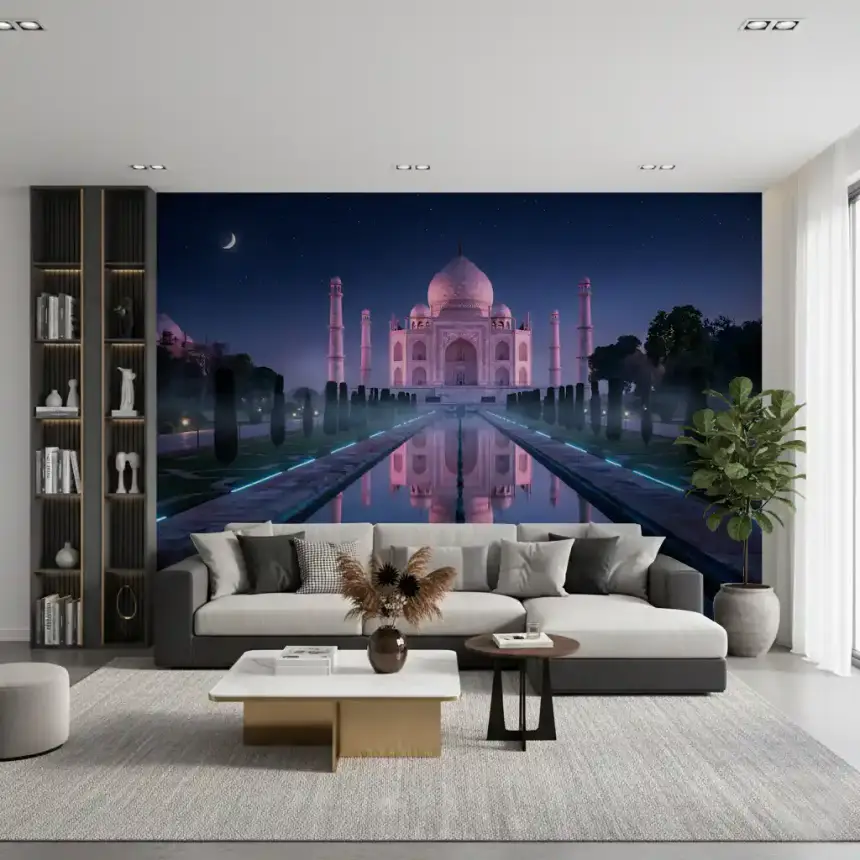 Midnight Majesty at Taj Mahal Wall Mural