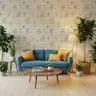 Jardin des Fleurs Botanical Gingham Wallpaper 6