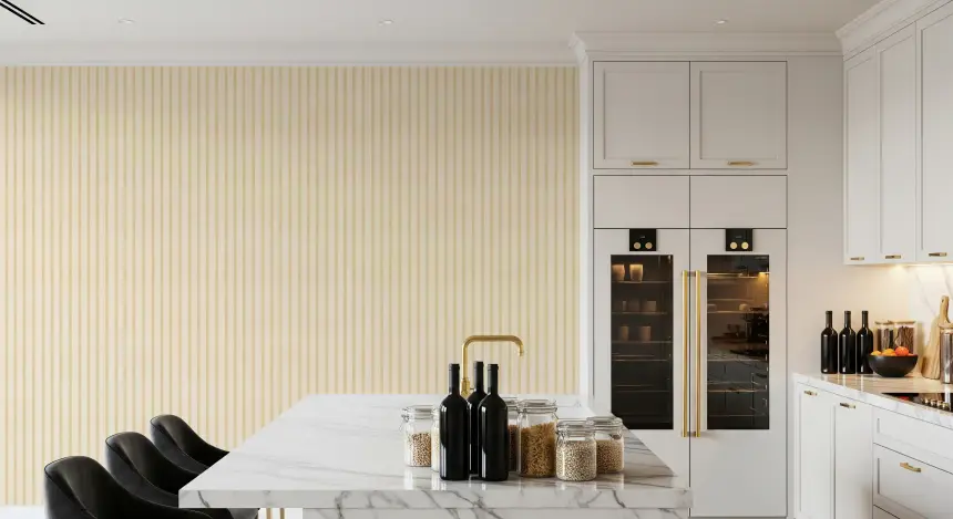 Soft Candy Stripes on Canvas Wallpaper