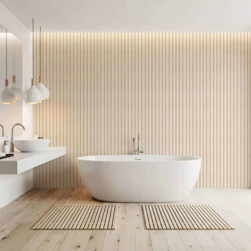 Soft Candy Stripes on Canvas Vintage Wallpaper