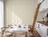 Muted Beige and Sage Vertical Stripe Wallpaper 5