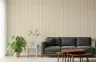 Muted Beige and Sage Vertical Stripe Wallpaper 7