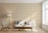 Subtle Beige Gingham Pattern Wallpaper 6