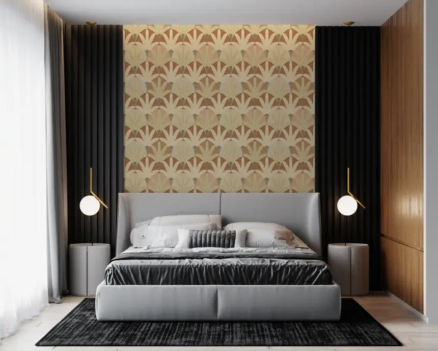 Earthy Fan Fronds Wallpaper