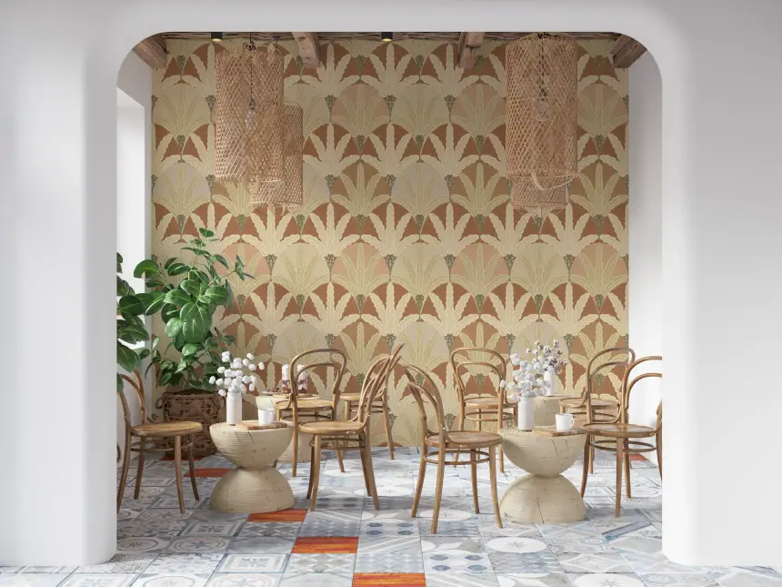 Earthy Fan Fronds Wallpaper