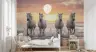 Sunset Gallop White Horses Wall Mural 6