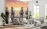 Sunset Gallop White Horses Wall Mural 8