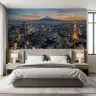 Tokyo Cityscape and Mount Fuji Sunset Wall Mural 6
