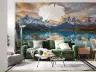 Dramatic Mountain Lake Reflection Wall Mural 6