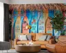 Tropical Beach Shack Surfboard Wall Mural 8