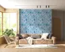 Mediterranean Blue Tile Pattern Wallpaper 6