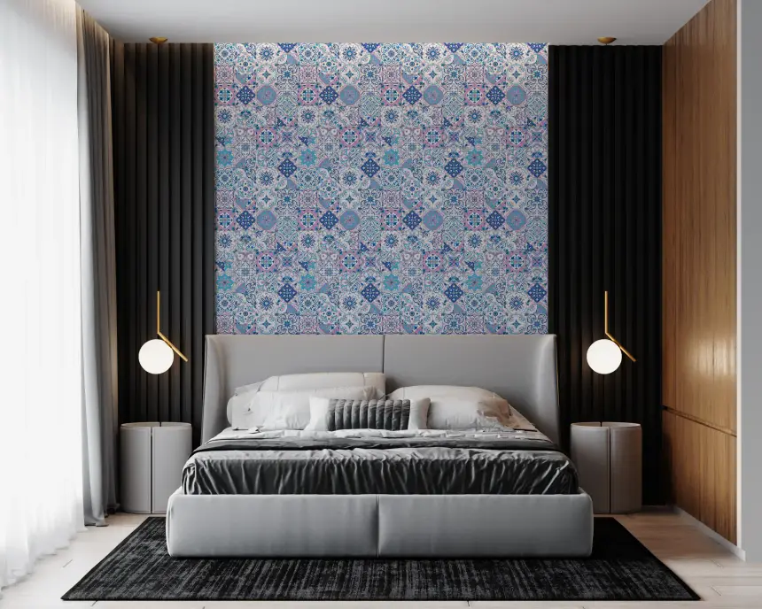 Mediterranean Hues/ Azulejo Tiles 3 Wallpaper