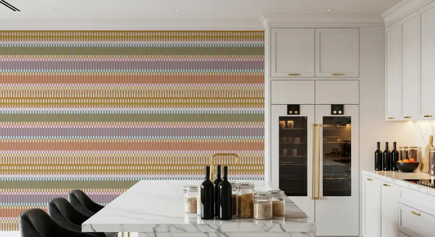 Retro Weave Blocks Wallpaper