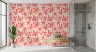 Vibrant Coral Abstract Organic Wallpaper 7