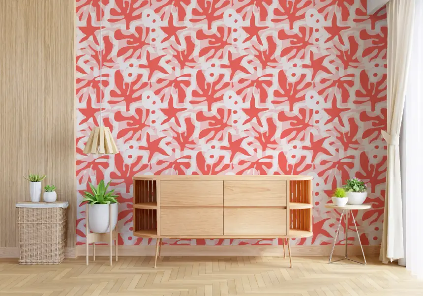 Coral Bloom Overlay Wallpaper