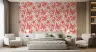 Vibrant Coral Abstract Organic Wallpaper 8