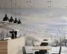 Pastel Coastal Landscape Wall Mural with Dune Flowers 6
