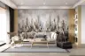 Abstract Cityscape Reflection Wall Mural 8