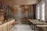 Misty Autumn Forest Lake Wall Mural 8