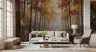Misty Autumn Forest Lake Wall Mural 7
