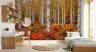 Vibrant Autumn Birch Forest Wall Mural 8