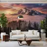 Majestic Mountain Sunset Landscape Wall Mural 6