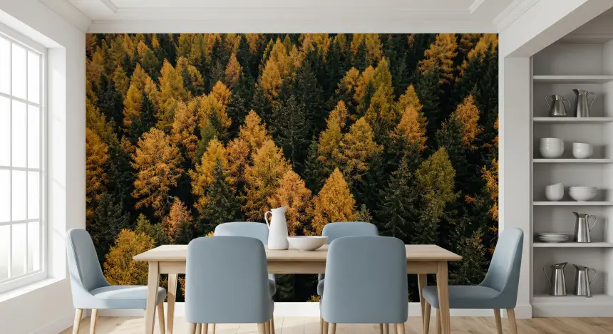 Autumnal Woods Symphony Wall Mural