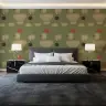 Olive Green Abstract Geometric Pattern Wallpaper 8