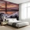 Dramatic Golden Gate Sunset Waves Wall Mural 8