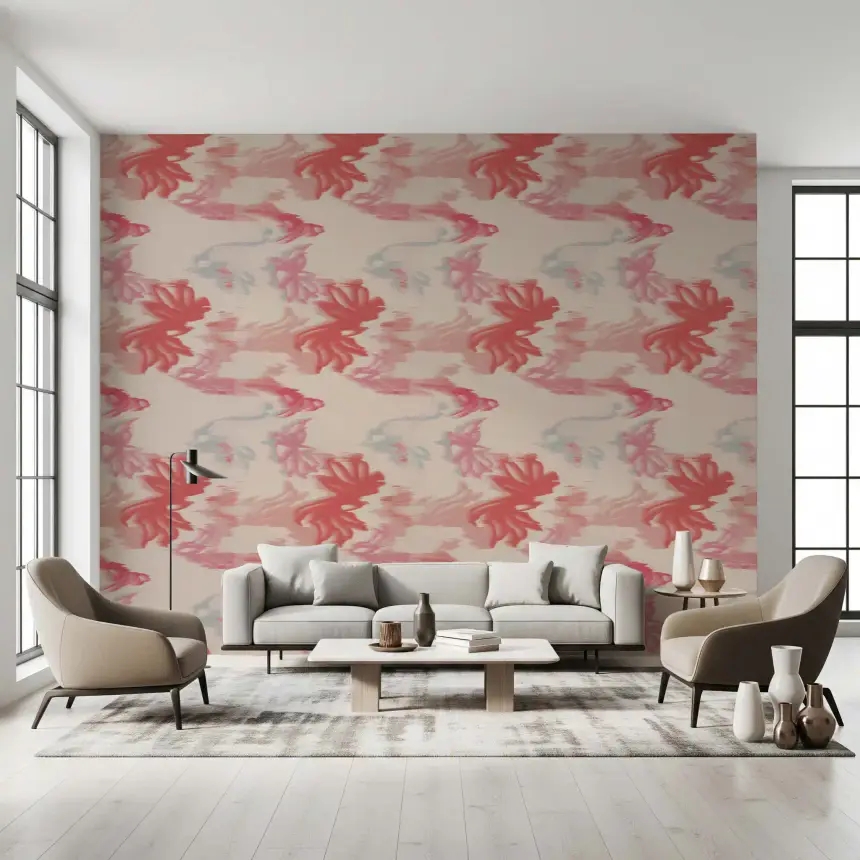 Soft Blush Flow Wallpaper