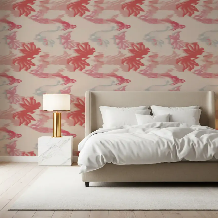Soft Blush Flow Wallpaper