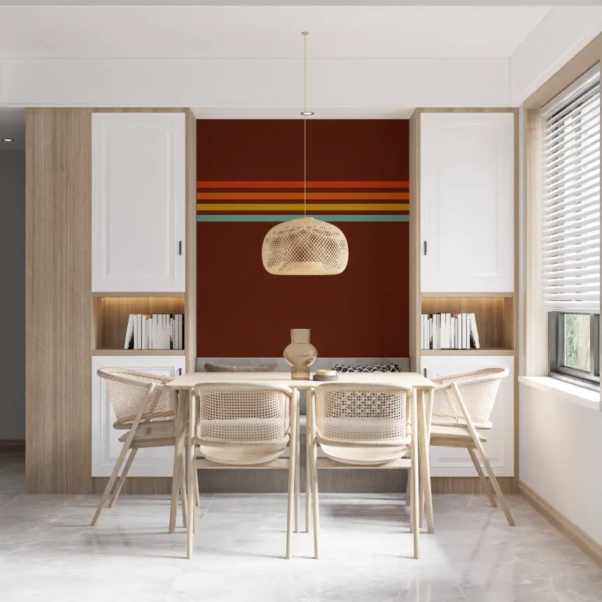 Retro Stripe Horizon Wall Mural