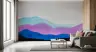 Abstract Watercolor Mountain Layers Wall Mural 8