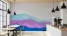 Abstract Watercolor Mountain Layers Wall Mural 7