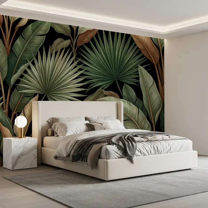 Botanical Noir Wall Mural