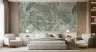 Textured Sage Green Tropical Leaves Wall Mural 8