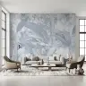 Misty Blue Watercolour Tropical Leaf Wall Mural 7