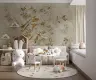Artistic Birds and Botanical Branches Wall Mural 7