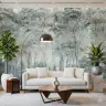 Serene Misty Forest Watercolour Wall Mural 6