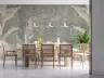 Muted Botanical Leaf and Flower Wall Mural 7