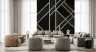 Textured Geometric Black Marble Wall Mural 6