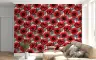 Vibrant Red Anemone Floral Pattern Wallpaper 6