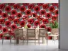 Vibrant Red Anemone Floral Pattern Wallpaper 8