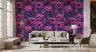 Wrens and Magenta Peonies Botanical Wallpaper 8