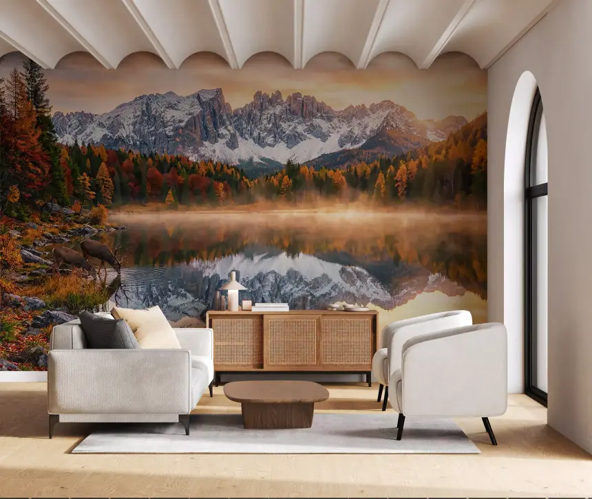 Alpine Autumn Serenity Wall Mural