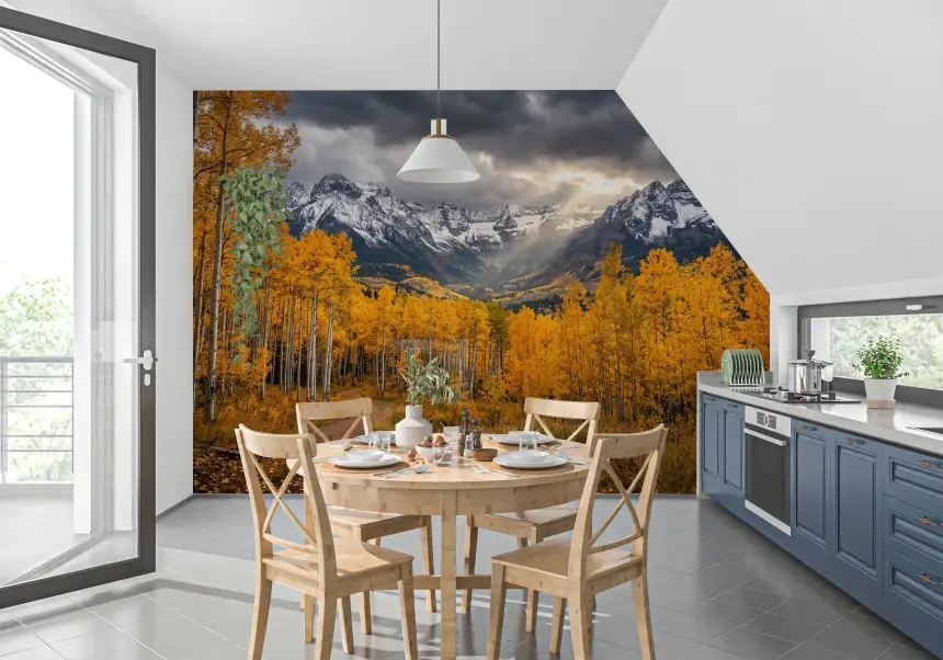 Golden Aspen Majesty Wall Mural