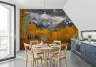 Golden Aspen Mountain Landscape Wall Mural 8