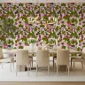 Pink Blossom Bee Garden Illustrated Wallpaper 8