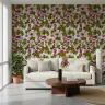 Pink Blossom Bee Garden Illustrated Wallpaper 6